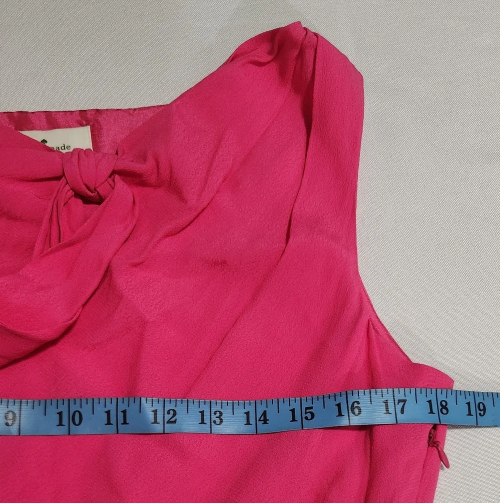 Kate Spade Look For The Silver Lining Dalene Dress Pink Red Trim Womens 10